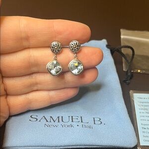 Samuel B. Blue Topaz Sterling Silver Stud Earrings